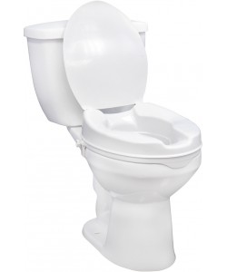 Raised Toilet Seat, w/Lock & Lid, 2" or 4"