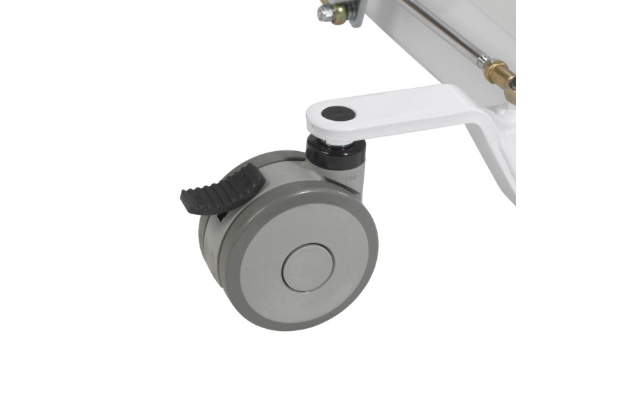 Heavy-gauge constructionJumbo actuator pump with emergency button can switch to manual mode to lower..