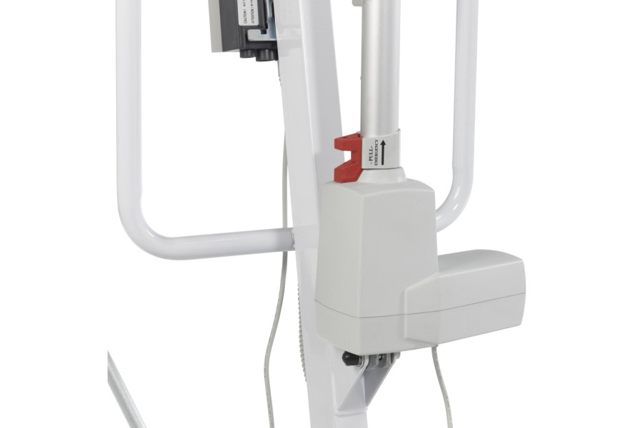 Heavy-gauge constructionJumbo actuator pump with emergency button can switch to manual mode to lower..