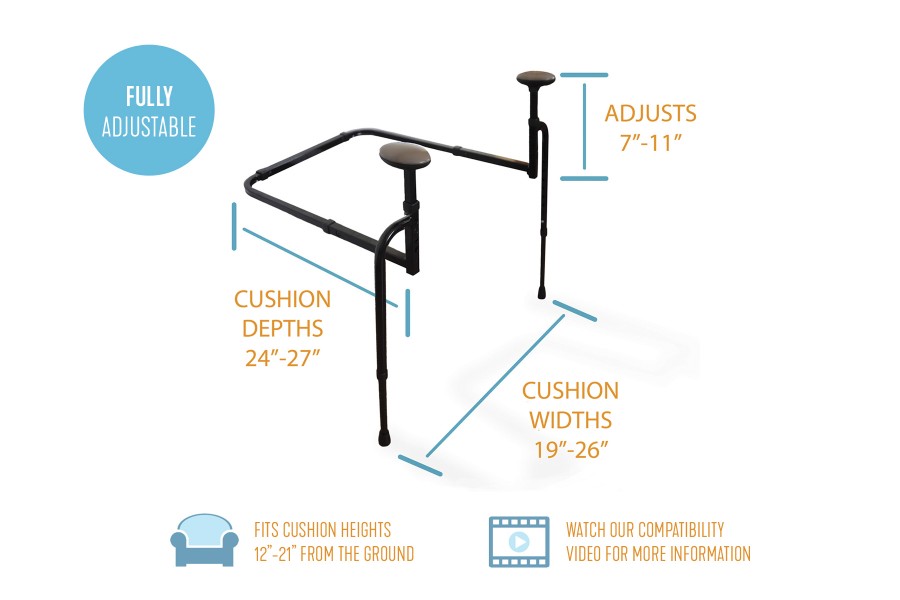 If you or a loved one has trouble standing from a couch, chair, or recliner, the EZ Stand & Go f..