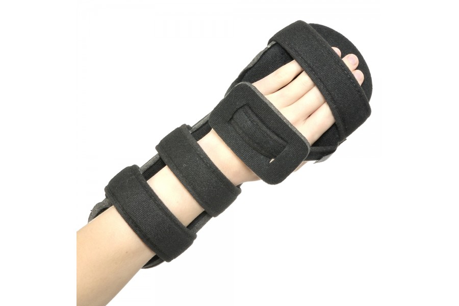 This splint offers a functional resting hand position following stroke, trauma or injury, and can al..