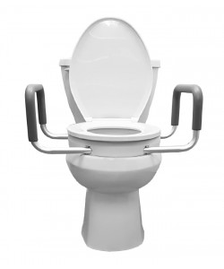 Toilet Seat Riser w/Arms, Elongated, 2"