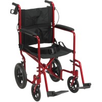 Lightweight Expedition Aluminum Transport Chair, 17"