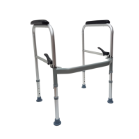 Adjustable Free Standing Toilet Safety Frame, Folding