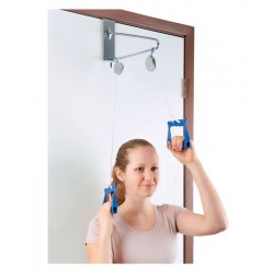 Exercise Pulley works on any standard doorPortable for use at home or awayHelps restore upper body m..