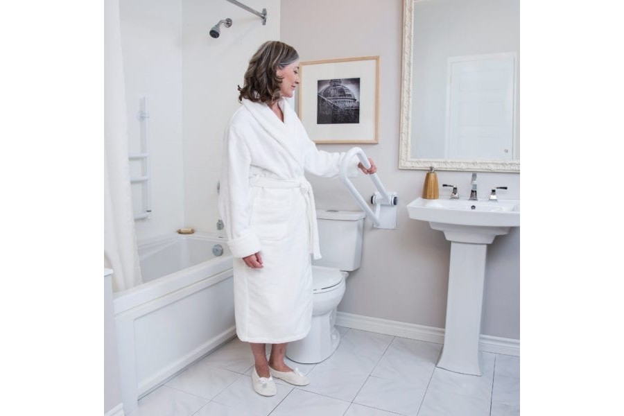 HealthCraft’s PT Rail is the perfect toilet safety rail to provide support and comfort during transi..