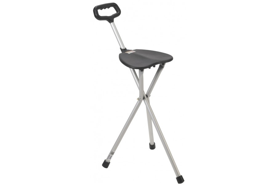 Provides a comfortable seat to rest on when open, and a sturdy support cane when closed (Figure A)Ma..