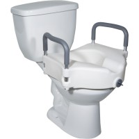 Raised Toilet Seat,w/Padded Arms, 5"