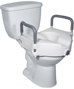 Raised Toilet Seat,w/Padded Arms, 5"