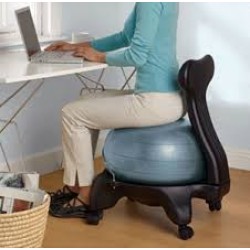 All the healthy benefits of sitting on a ball, with the mobility and stability of an office chair.Th..