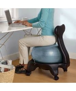 All the healthy benefits of sitting on a ball, with the mobility and stability of an office chair.Th..