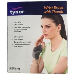 Wrist brace with thumb is designed to support, protect and partially immobilize the wrist and t..