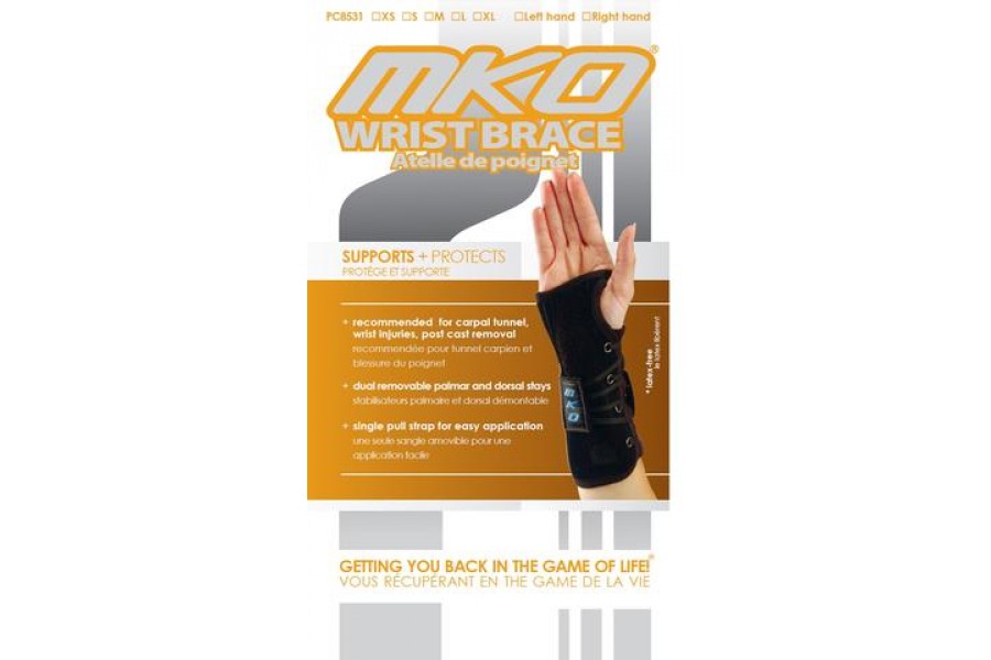 Recommended for carpal tunnel, wrist injuries, post cast removal Dual removable palmar and dorsal st..