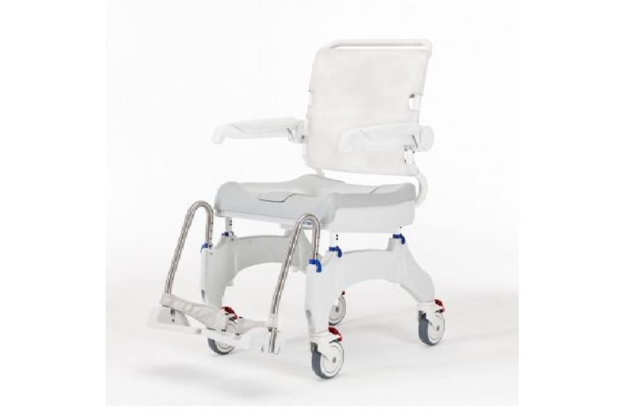 The Aquatec Ocean Ergo Shower and Commode Chair with Collection Pan, Lid and Pan Support Guide Rail,..