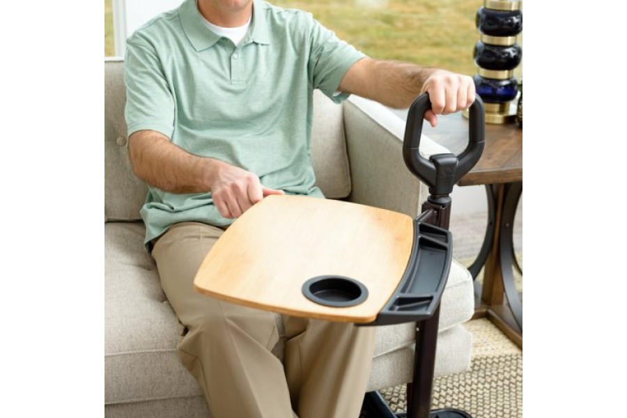 Ergonomic safety handle provides balance and support for sitting and standing motionsFully Adjustabl..