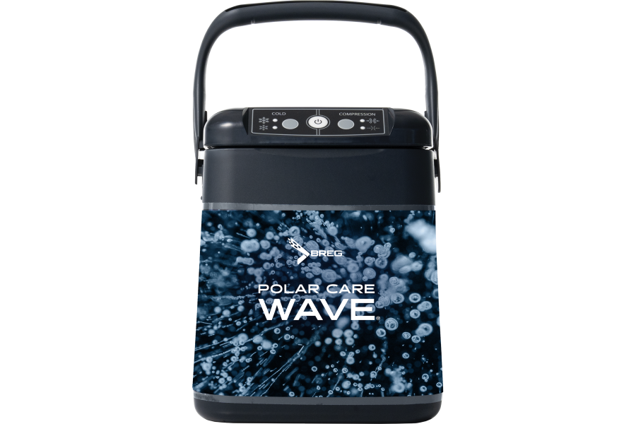 Polar Care Wave combines motorized cold therapy with active compression in a simple and compact syst..