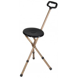 Provides a comfortable seat to rest on when open, and a sturdy support cane when closed (Figure A)Ma..