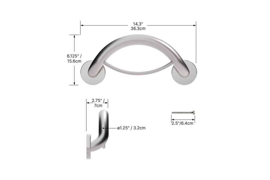 Get ready for your day with The PLUS Series Towel Ring + Grab Bar.The Plus Series Towel Ring is an e..
