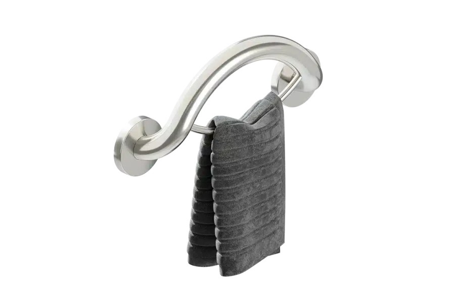 Get ready for your day with The PLUS Series Towel Ring + Grab Bar.The Plus Series Towel Ring is an e..