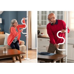 Offers support to sit and stand to prevent fallsLadder grab bar rotates and locks every 45°Installs ..