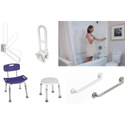 All you need to be safe in a bathroom. These items prevent a fall of people with limited mobility. N..
