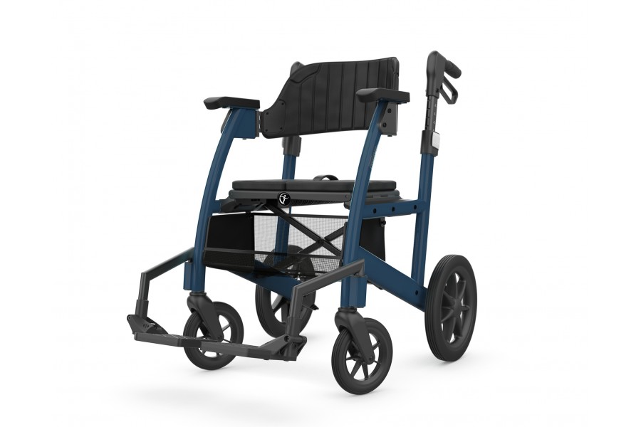 All-in-one rollator and transport chairIn seconds, you can swivel the flexible padded back rest from..