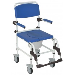 The Aluminum Shower Commode Mobile Chair is perfect for people who need a commode but also want the ..