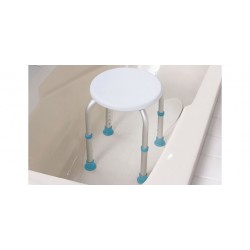 When standing up in the bathtub or the shower becomes difficult, a shower stool can offer security a..